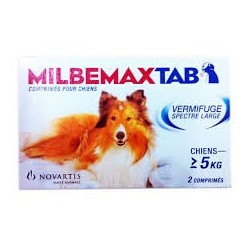 Milbemaxtab chien + 5kg bte / 2 cp